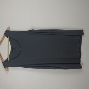 Silk Georgette Crepe Bateau Neck Long Sleeveless Shell XL 100% Silk